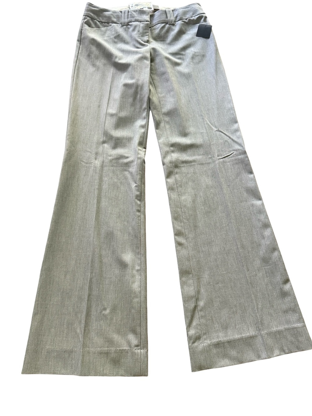 The Limited Light Gray Pinstripe Wide Leg Trousers